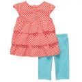 Carters Colecao Atual 2 pecas blue salmon dots