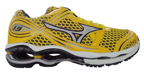 Tênis Mizuno Wave Creation 13 Amarelo e Branco