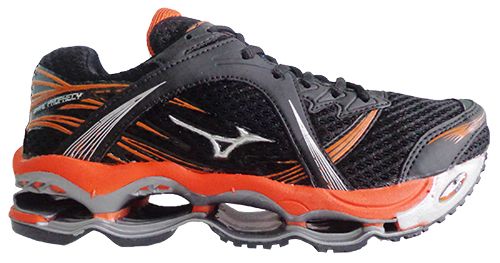 Tênis Mizuno Prophecy Grafite Preto e Laranja