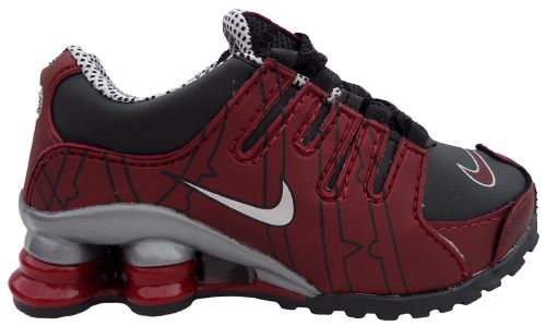 Tênis Infantil Nike Shox NZ Preto e Vinho