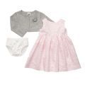 Carters 3 Peças Vestido/Sueter Luxo Pink Tigresinha