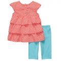 Carters Colecao Atual 2 pecas blue salmon dots