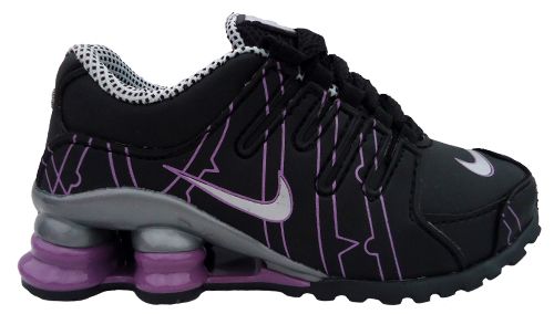 Tênis Infantil Nike Shox Nz Preto Cinza e Roxo